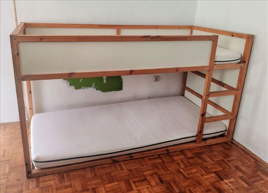 Krevet na sprat IKEA KURA, sa dva dušeka