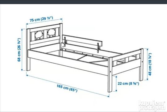 Deciji IKEA krevet Kritter sa dusekom