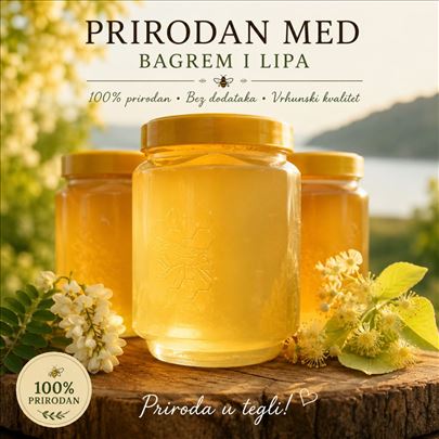 Organski med 100% prirodan