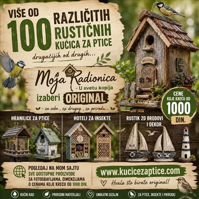 Kućice za ptice 100+ unikatnih rustičnih