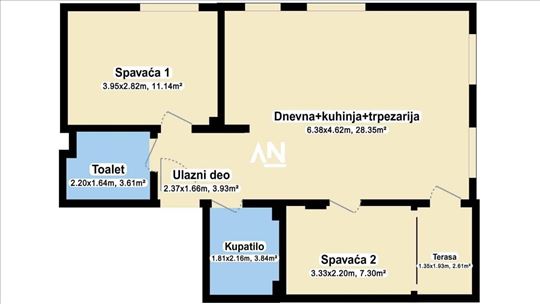 Uračunat PDV. Upravo izgrađena zgrada. Parking m.