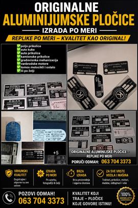 Autenticne replike aluminijum plocice