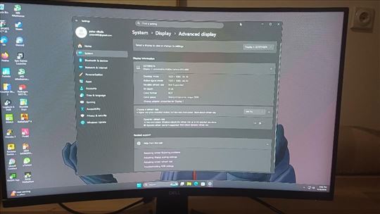 Gaming monitor Dell S2721HGFA 27 144Hz