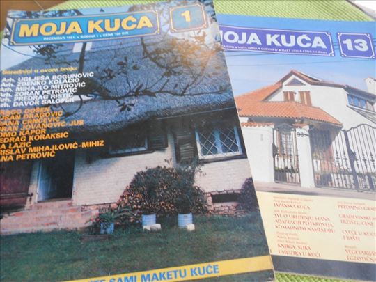 Ex YU časopisi Moja kuća broj 1 i broj 13