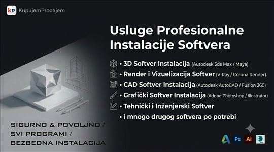 Instalacija Prof. Programa (Adobe, AutoDesk, 3D/2D