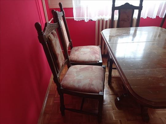 Sto od parene bukve sa 6 stolica-ručni rad