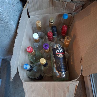 Staklene flaše od vina 1l.