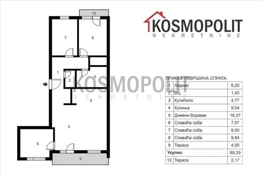 Beograd, Bulbulder, Stan, 3.5, 70m2