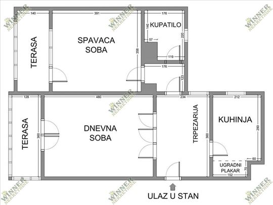 Dvosoban Stan 57m2 – Zemun, Retenzija ID#1442