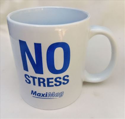 No Stress, porcelanska reklamna šolja za Maxi Mag