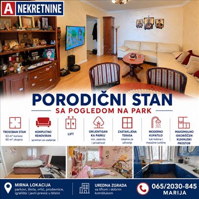 Porodični stan sa pogledom na park, B.Kosa