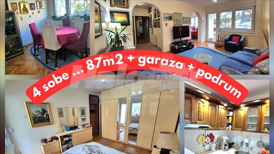 4 soban 87m2 + 9m2 + garaža, Prominska Ćalije