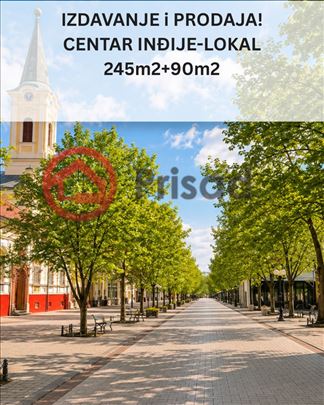 Inđija centar lokal 335m2 reprezentativan