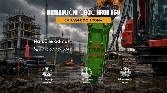 Продаје се хидраулични чекић HRGB за багер до 6 то