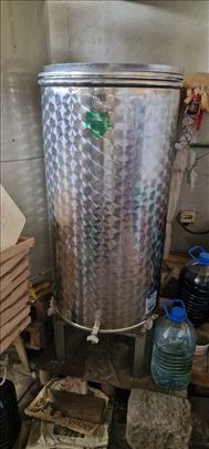 Inox bure 150l sa slavinom, postoljem i poklopcem