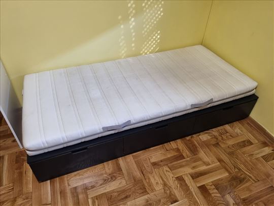 Ikea Nordli krevet sa madracem, fioke