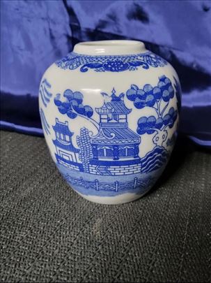 Vaza nova Blue Willow porcelanska 1950g +.