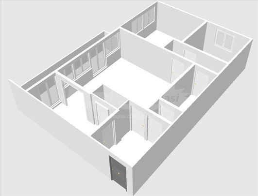 Vračar, Mileševska – prostran trosoban stan 84 m²