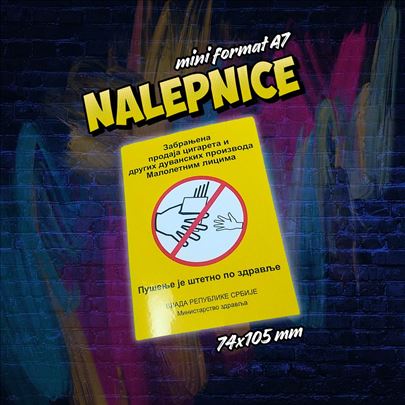 Nalepnice zabranjena prodaja cigareta maloletnim