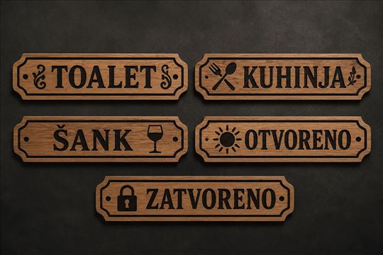 Oznaka toalet kuhinja