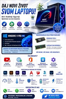 Podizanje Windows sistema i ojacanje laptopova!