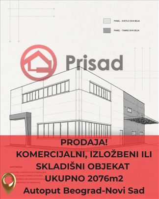 Poslovno-skladišni objekat 2.076m²/ Autoput Bg-NS