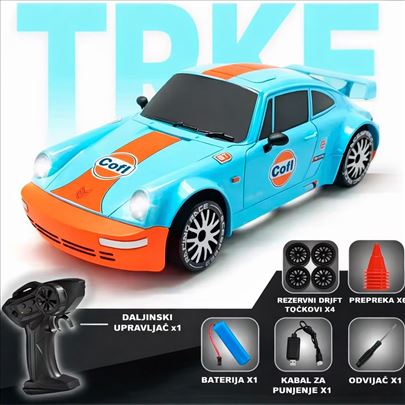 RC drift auto 4WD (20+ kmh) sa opremom i svetlima