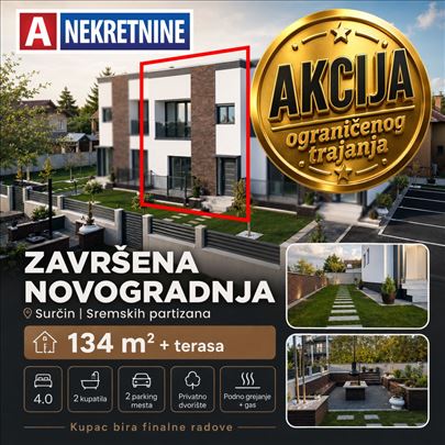 AKCIJA - LUX srednji stan 134m² - Surčin