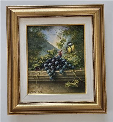 Ulje na platnu - Kraljevsko grozdje, prelepa slika