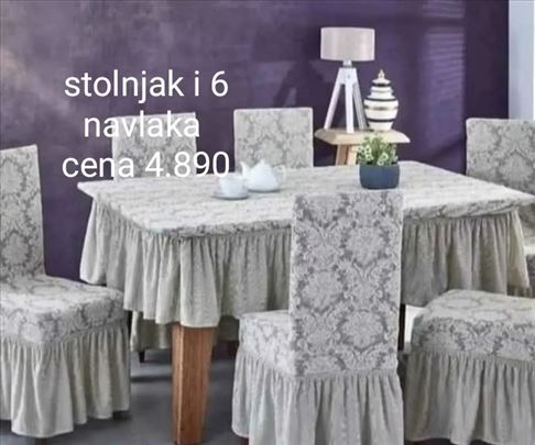 Stolnjak i 6 navlaka