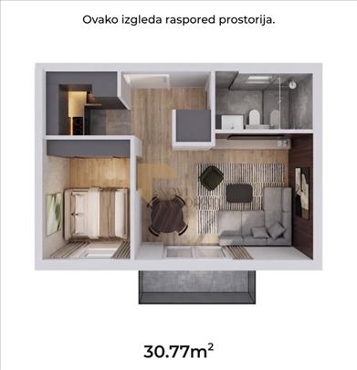 Presladak stan sa odvojenom spavaćom
