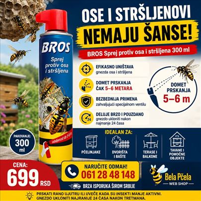 BROS Sprej protiv osa i stršljena 300 ml