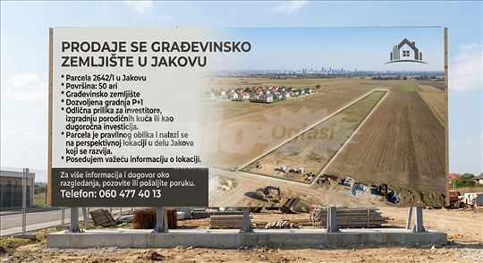 Građevinsko zemljište u Jakovu (potez Kumša)