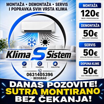 Ugradnja klima servis popravka
