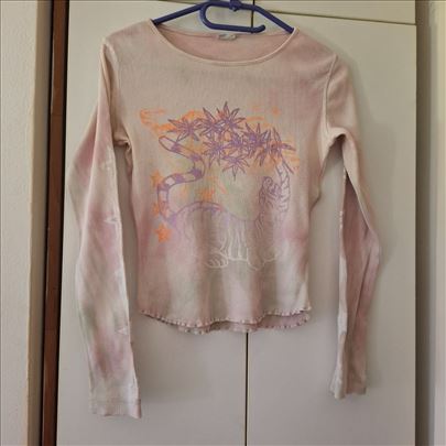 Luksuzna Jet Set Y2K rebrasta majica dugih rukava