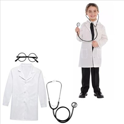 Doktor oprema za maskenbal mantil i slušalice