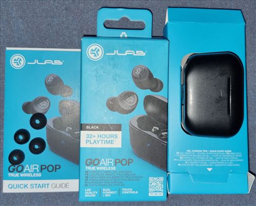 JLab Go Air Pop TWS crne 32+ h