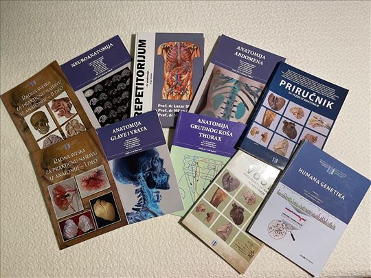 Komplet knjiga za anatomiju prve godine medicine
