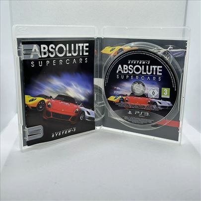 Absolute SuperCars / Sony Playstation 3 PS3 disk