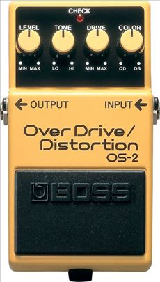 Boss OS-2 Overdrive / Distortion pedala / novo