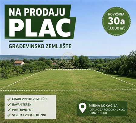 Na prodaju građevinski plac 30a – mirna lokacija i
