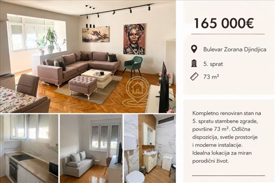 Na prodaju trosoban stan na Bulevaru Zorana Djindj