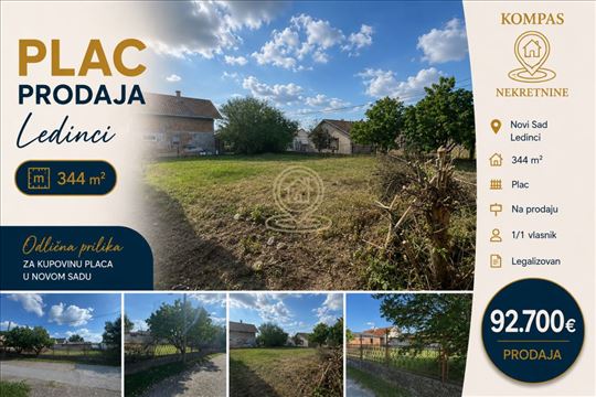 Plac 344m2 u Ledincima, Novi Sad