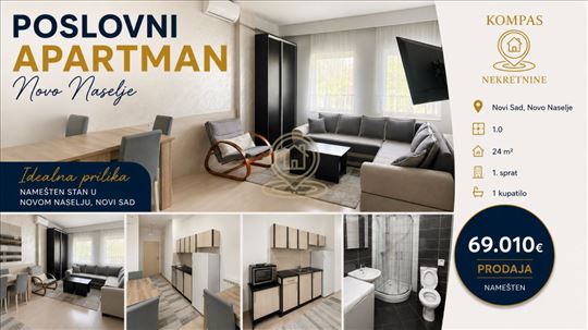 Poslovni Apartman/stan 24 m², Novo Naselje, Novi S