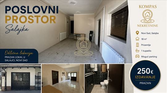 Poslovni prostor (obezbedjen parking) 18 m², Salaj