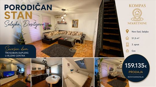 Prodaja trosobnog dupleks stana Novi Sad, Salajka