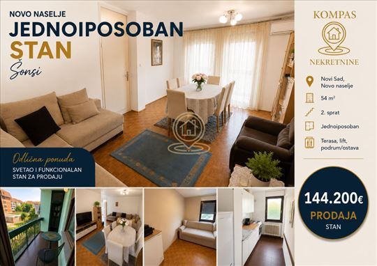 Prodaje se jednoiposoban stan u Novom Sadu – Novo 