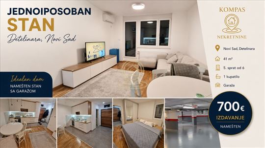 Sa Garazom Jednoiposoban stan 41 m², Detelinara, N