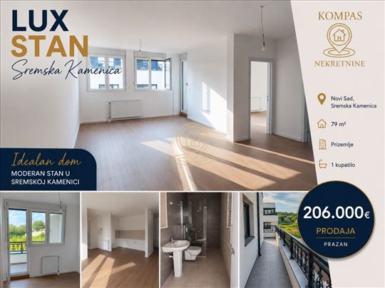 Sremska Kamenica, stan 3.5 soba, 79 m², prizemlje