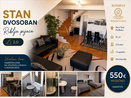 Stan 51 m² na Riblja Pijaca, Novi Sad